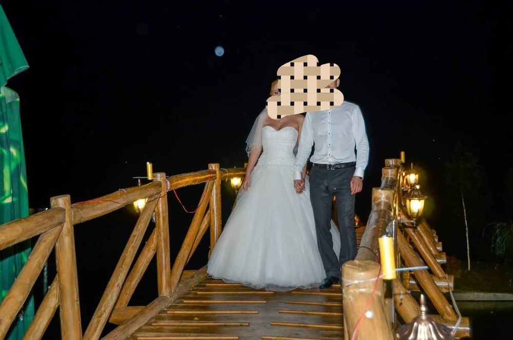 Rochie de mireasa A-line cu trena Elite Mariaj, Madeline Gardner