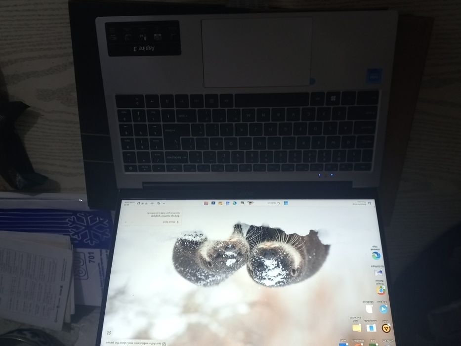 Noutbuk acer asper 3 haraktriskasi rasmda koʻrsatilgan