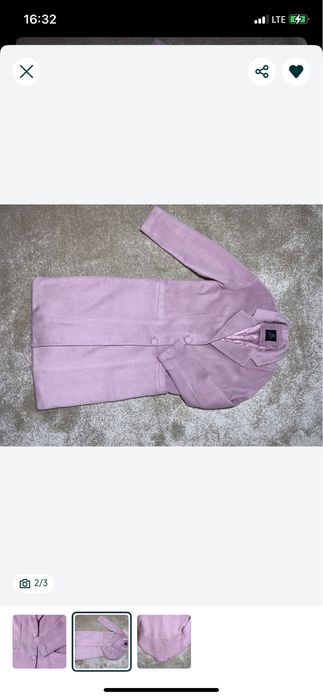 Пальто розовое осень зима весна