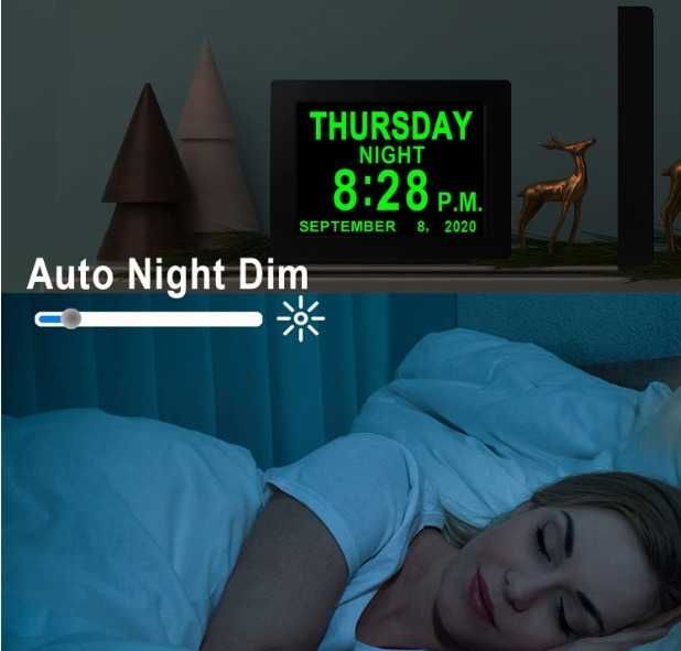 Мултифункционален 8-инчов дисплей- часовник