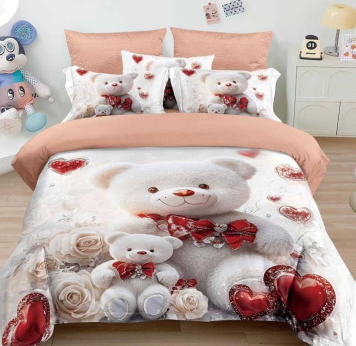 Lenjerie de pat finet 6 piese pentru pat dublu