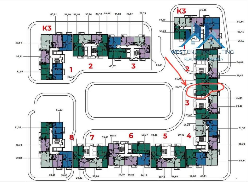 ПРОДАЖА! 3 комнатной от GOLDEN HOUSE | ЖК УЗ Замин