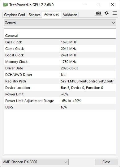 PowerColor Hellhound RX 6600 8GB видео карта