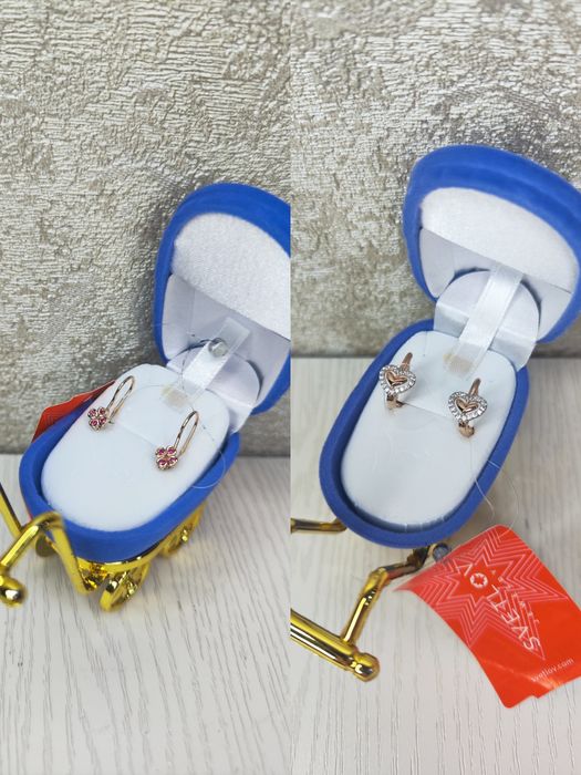 Золотые серьги 585