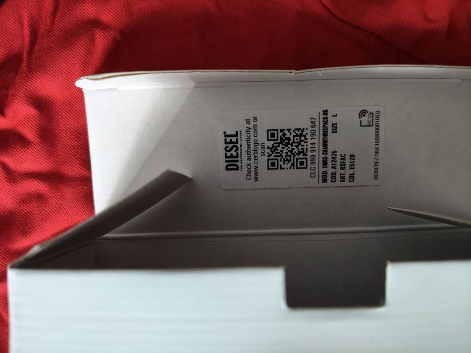 Diesel set 3 boxeri barbati gri-rosu-negru mărimea L noi originali