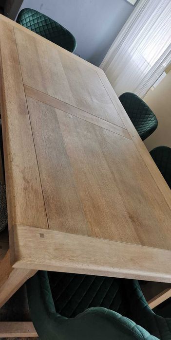 Трапезна маса от масивно дърво Италянска в комплект с пейка 180/90/75