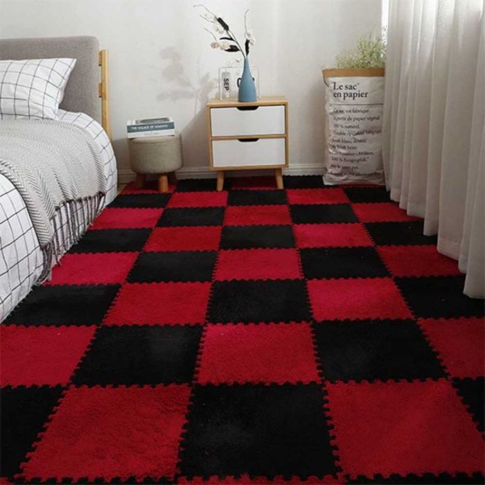 Плюшена мека настилка - изолация за детска -мек пъзел различни цветове