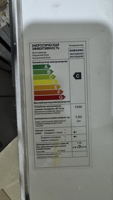 Продам кондиционер Samsung б/у