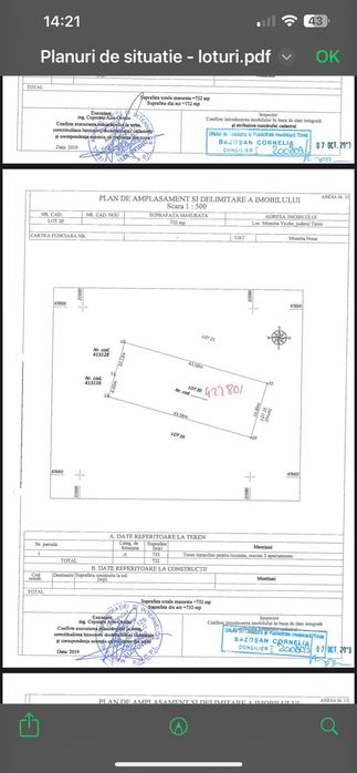 Parcela  de vanzare Mosnita Veche