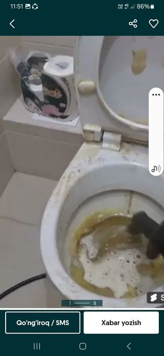 Kanalizatsiya tozalash xizmati 24/7