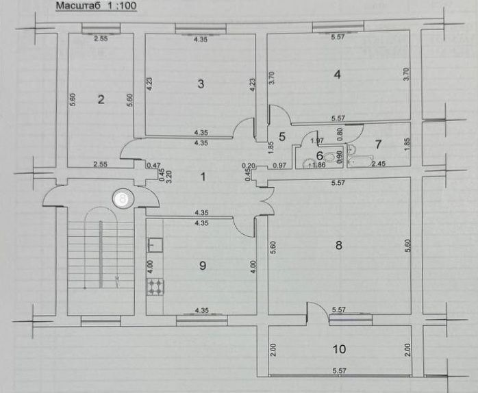 *4 комнатная. 136м². Евроремонт