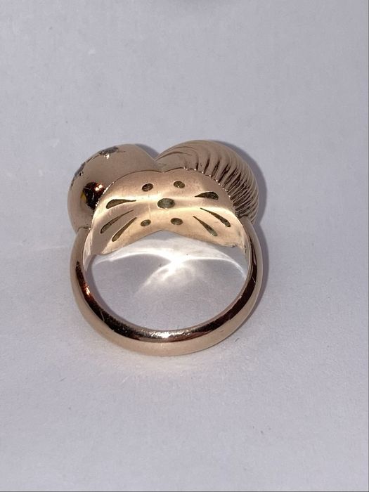 Inel antic aur cu diamante 0.55ct