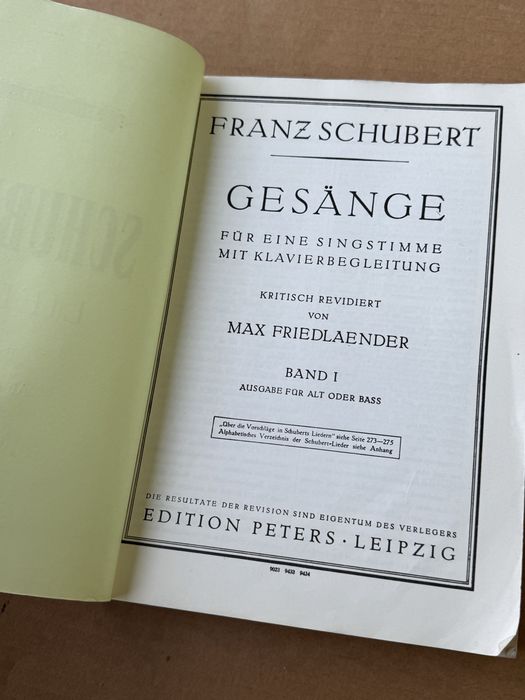 Franz Schubert. Lieder band I