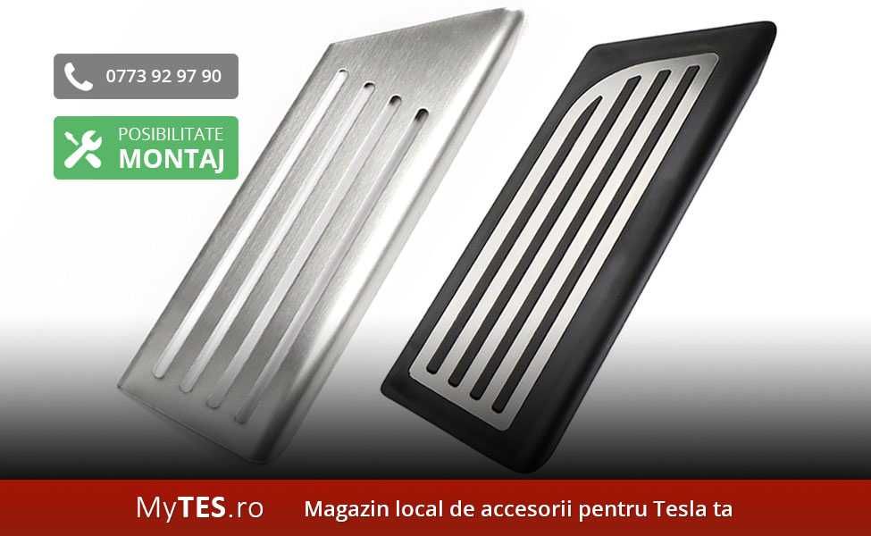 Ornament / protectie inox podea footrest (2 modele) - Tesla Model 3/Y