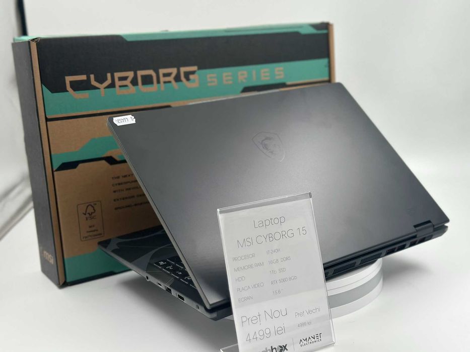Laptop MSI CYBORG 15 I7-240H 16GB Ram SSD 1TB RTX 5060 8GB Garantie 24 Luni CashBox