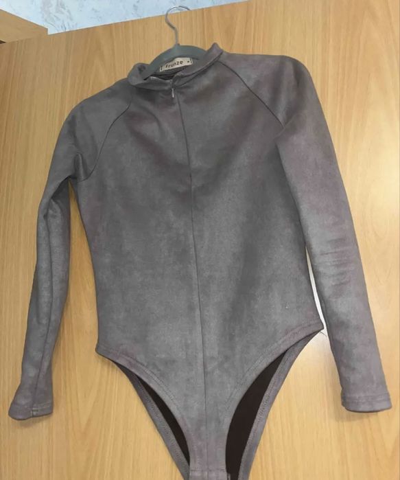 Коричневый боди женский