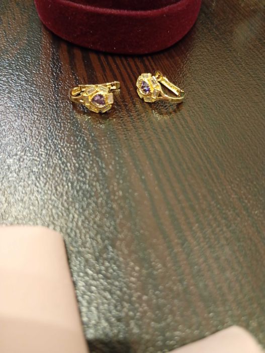 Нови златни детски обеци