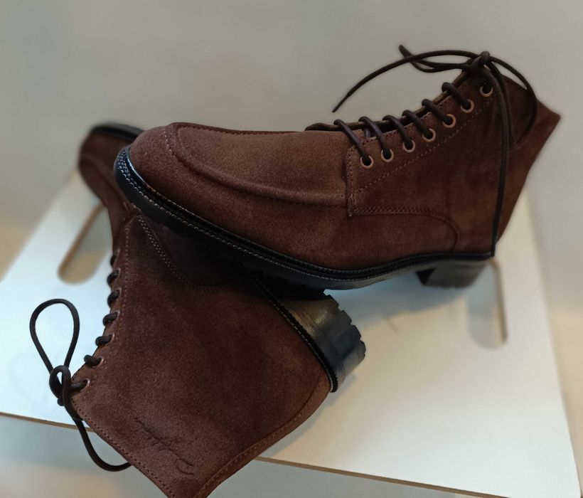 Ghete lace up 45 split toe lucrate manual Dahlin by Eberstal NOI piele