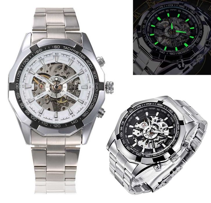 Механичен самонавиващ се мъжки часовник с Open Heart дизайн