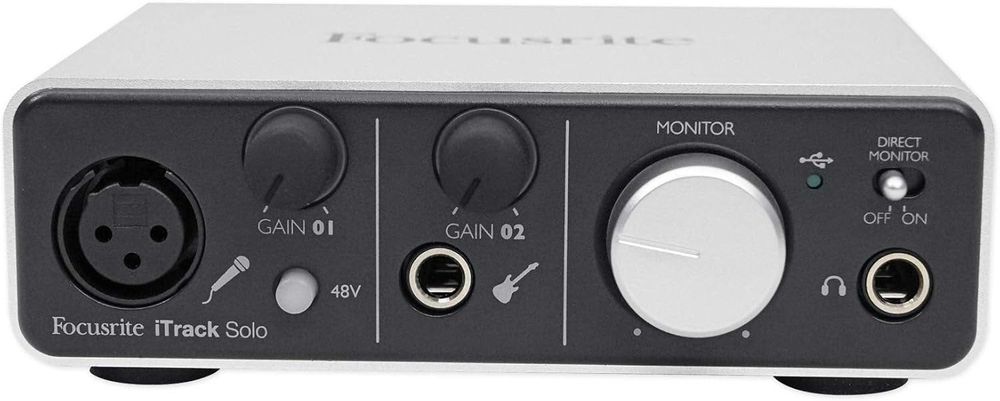 Interfață audio USB Focusrite ITRACK SOLO LIGHTNING pentru iPad/Mac