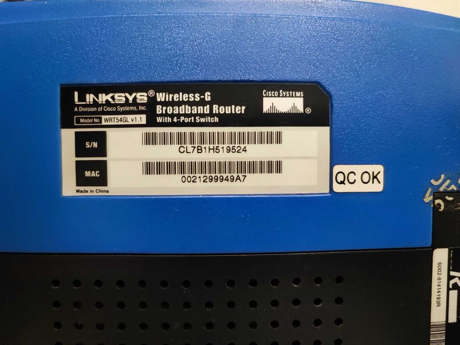 Рутер Linksys WRT54GL