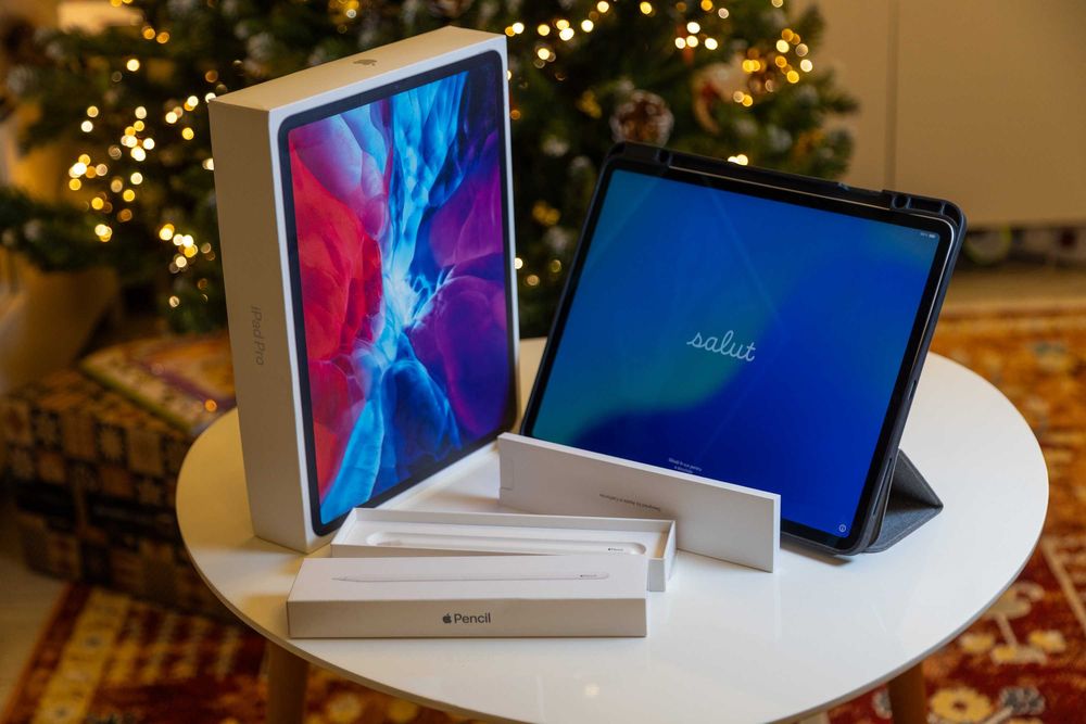 iPad Pro 12.9" 2020 Wi-Fi 256GB + Apple Pencil 2 + Paperlike & Husă