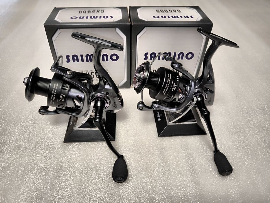 SET 2 Mulinete Crap SAIMINO GK 5000 12 Rulmenti NEW 2025