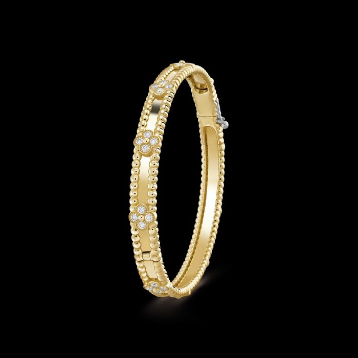 Van Cleef & Arpels VCA Gold Diamond Sweet Perlée Дамска Гривна