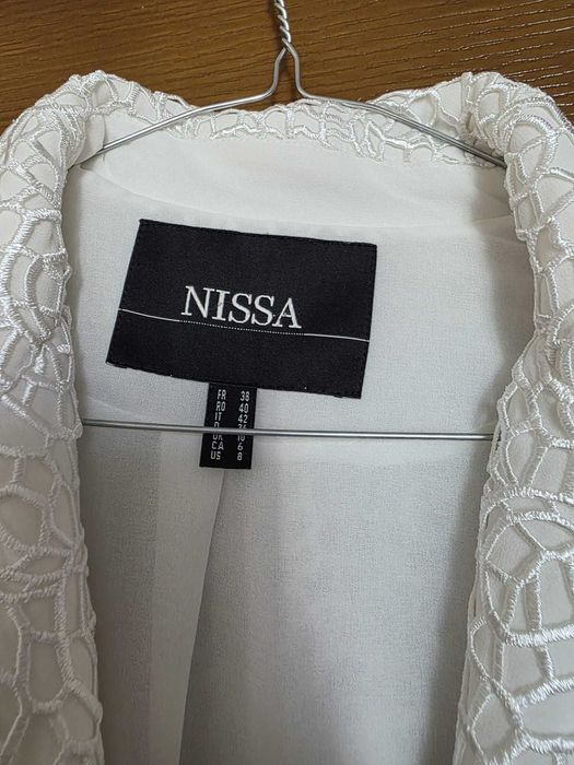 Sacou Dantelă Nissa, alb, măr. 38