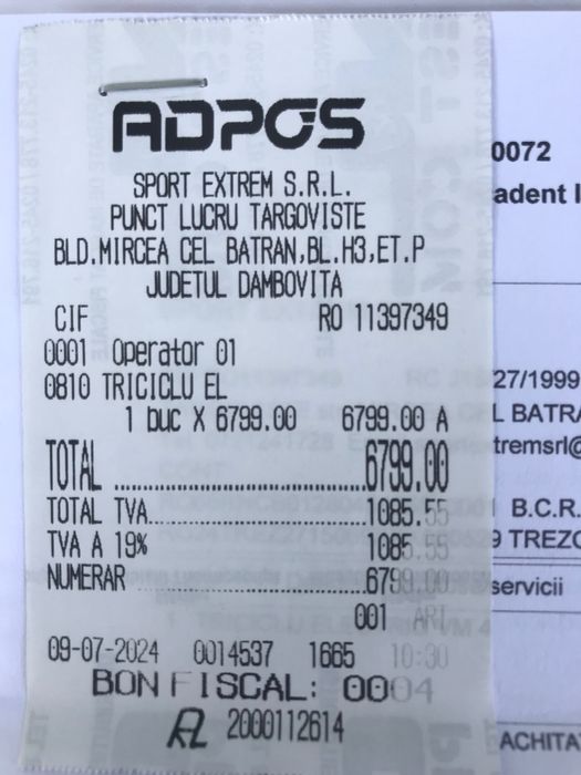 Triciclu  de vânzare