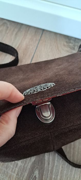 Geanta vintage piele naturala intoarsa Unger&Co Salzburg