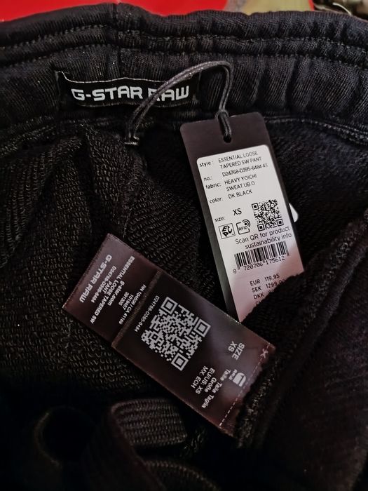 Оригинално долнище G-Star Raw Essential Loose XS , S ново мъжко черно