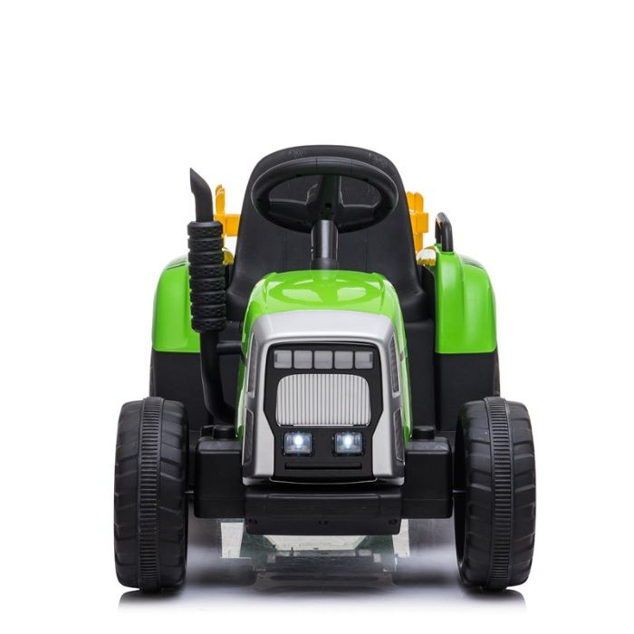 Tractoras electric BJ-611 cu remorca si telecomanda STANDARD #Verde