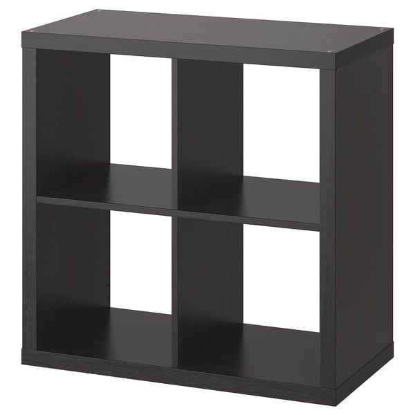 Етажерка IKEA KALLAX 2x2 (черен/тъмнокафяв)