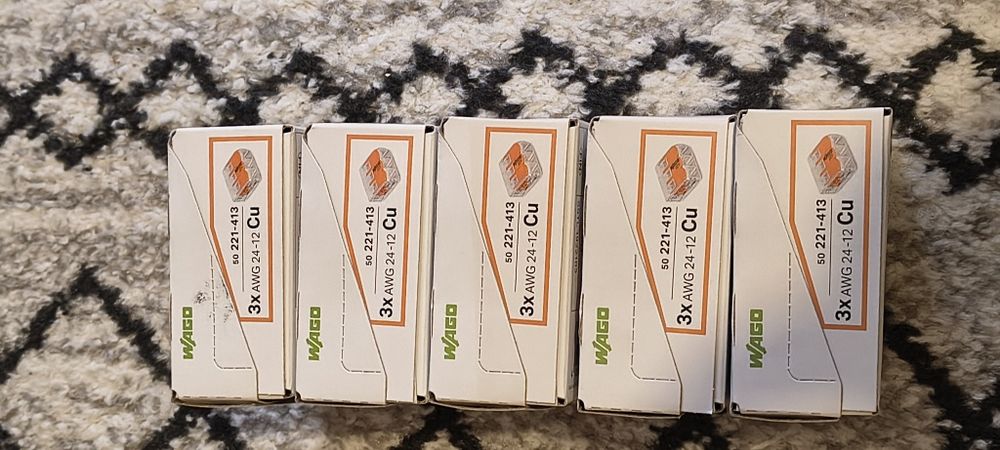 250 buc wago  221-415 + 100 buc  wago 221-412