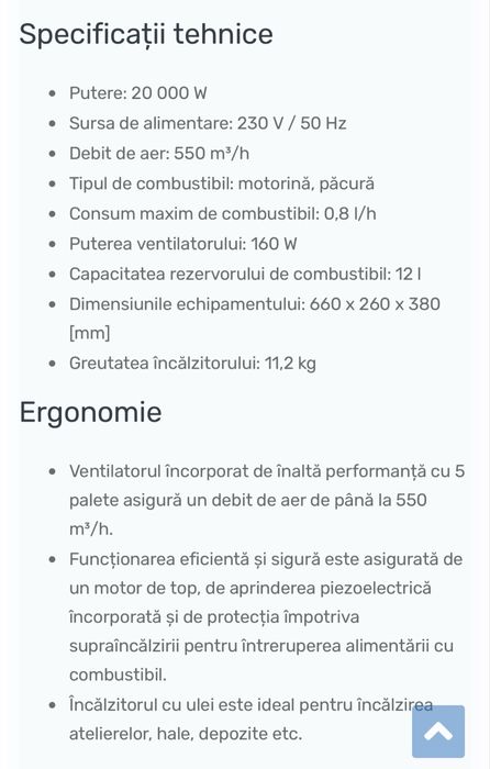 Incalzitor pe baza de motorina 20kw + afisaj LCD