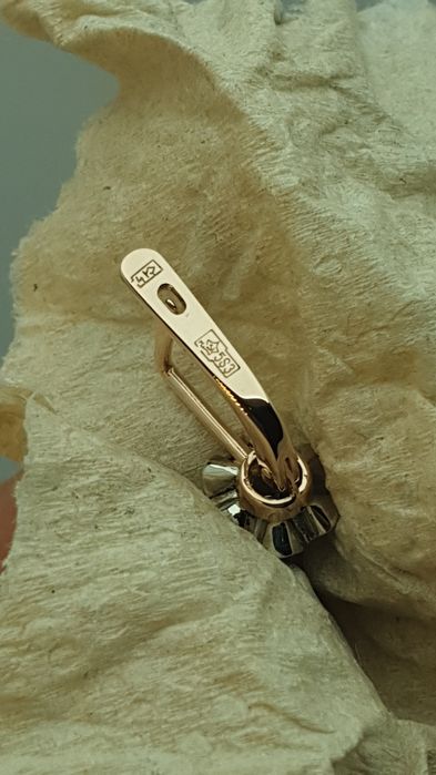 Ссср1984год Московский эксприментальные заводские серьги с Якутским бр