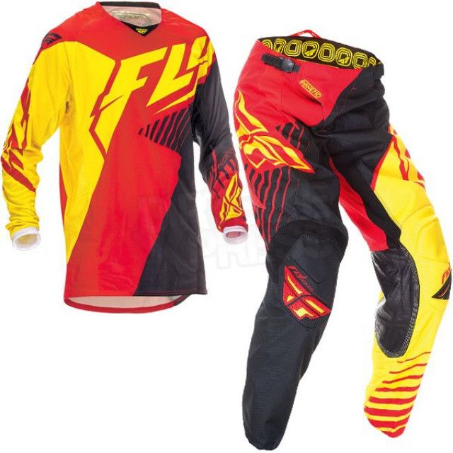 ---шок цена ! fly racing джърси kinetic red blk ylw vector мотокрос фа