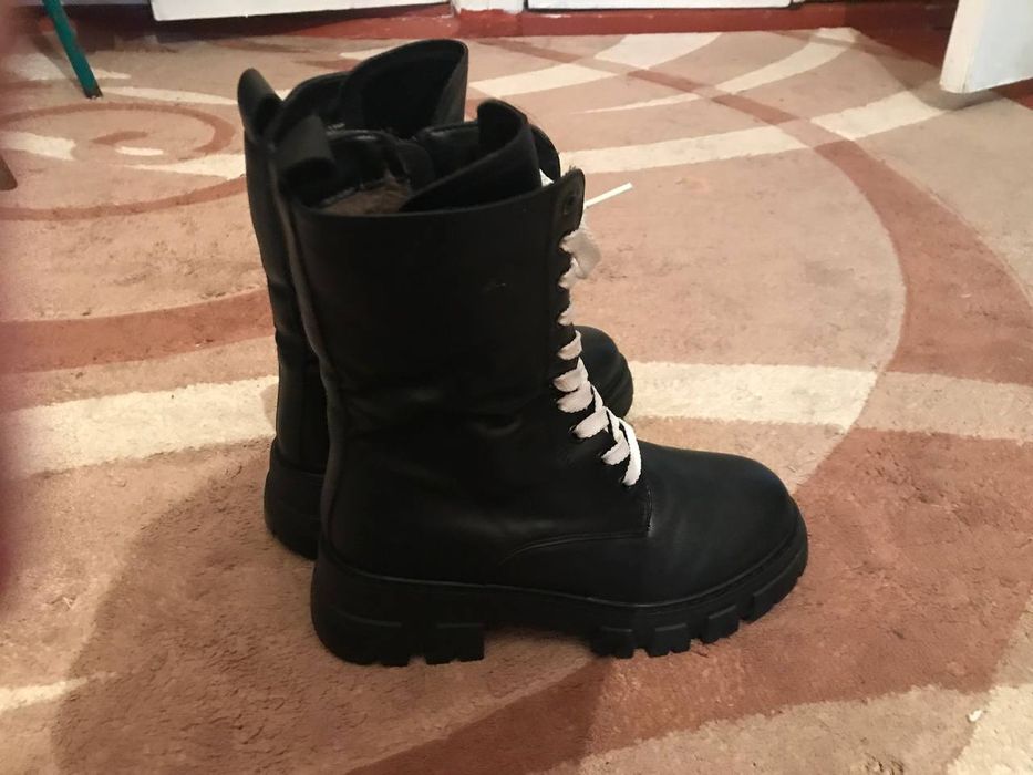 Берцы, 37 размер, белая шнуровка