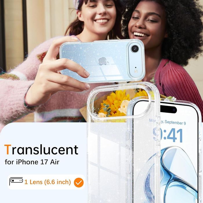 Блестящ кейс glitter case за apple iphone 17 air