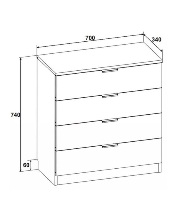 Детский комод серого цвета