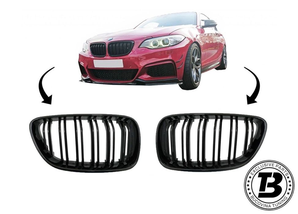 Grile Duble compatibile cu BMW Seria 2 F22 F23 F87 M Design