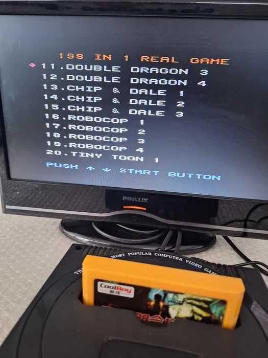 198 jocuri caseta discheta galbena clasica cu jocuri pentru consola TV