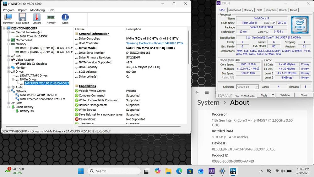 Dell Latitude 5420 i5-1145G7 4G LTE 16GB DDR4 512GB SSD Windows 11
