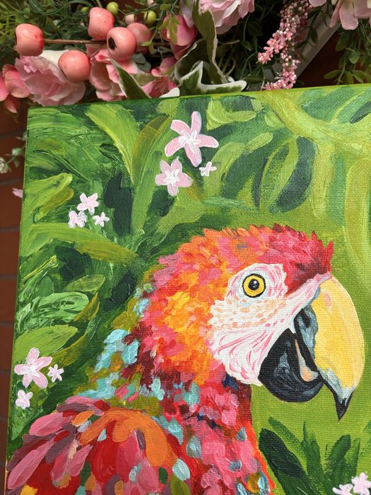 Painting “Parrot in the wild”