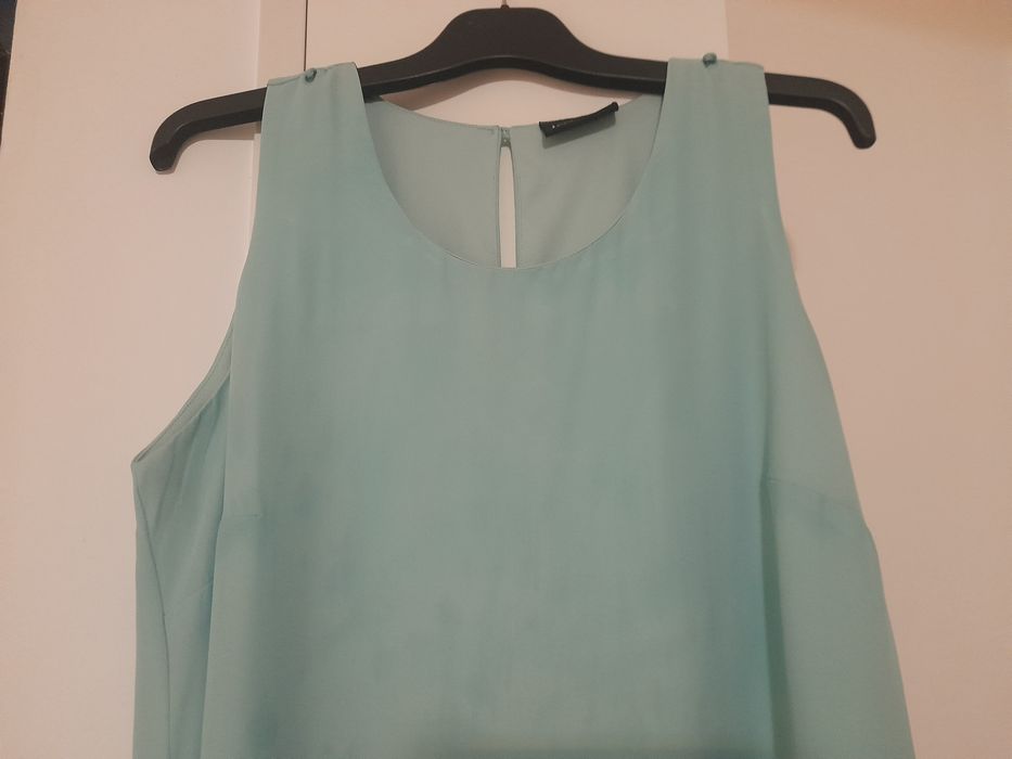 Rochie verde fistic din voal