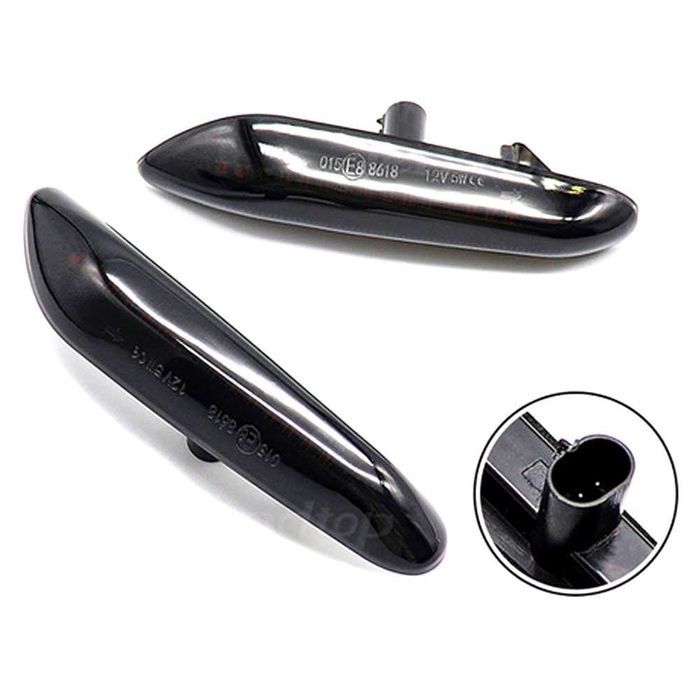 Set 2 semnale LED negru dinamice BMW Seria 3 E90 E46 5 E60 1 E87 X1