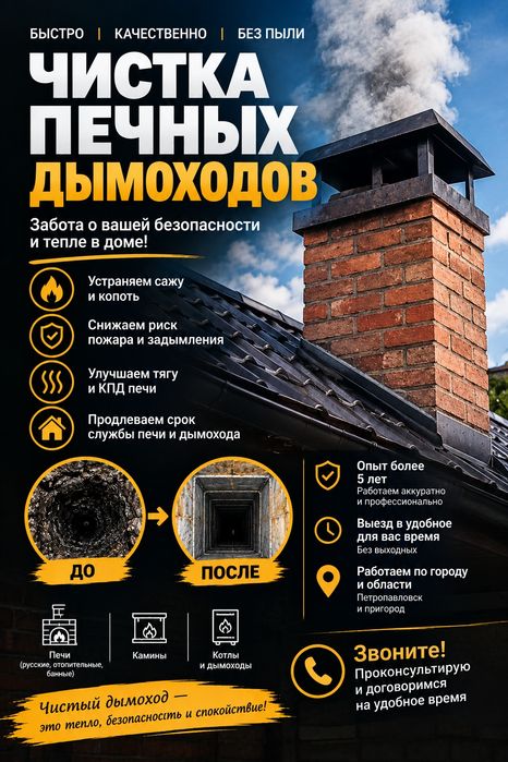 Чистка печных дымоходов