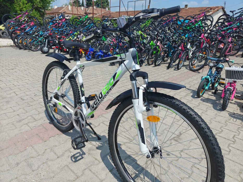 PA Алуминиев велосипед 27.5" PRO бял/зелен