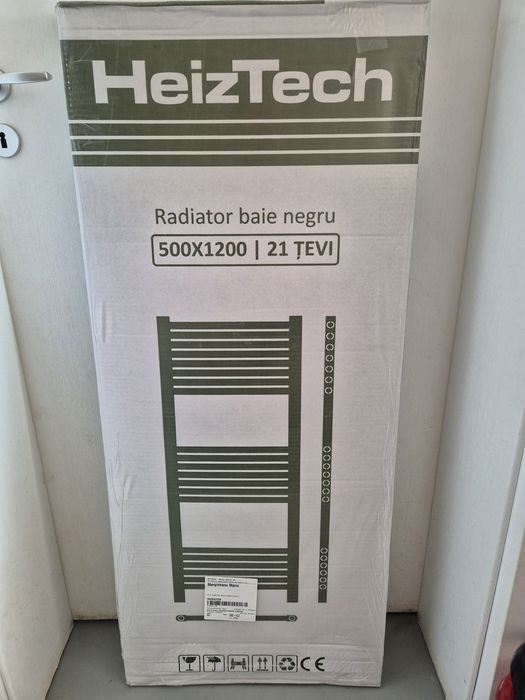 Radiator baie scărița negru 500x1200mm SIGILAT